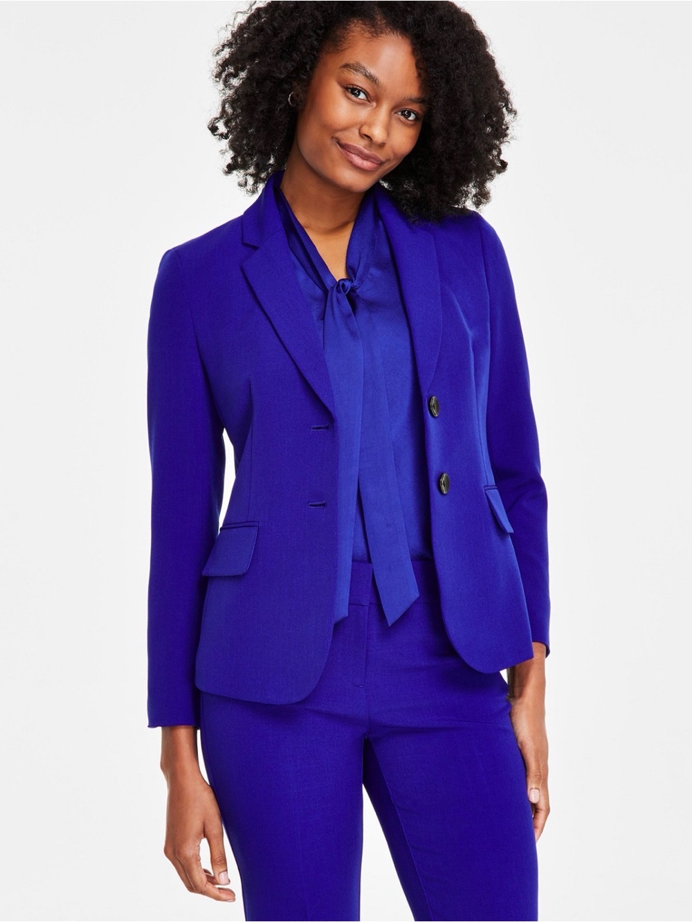 Kasper Royal Blue Women's two-piece pantsuit